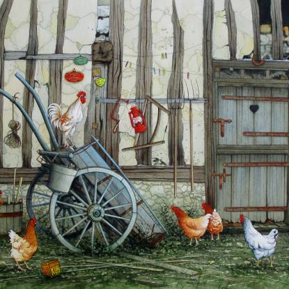 Bernard Moustey - La carriole bleue