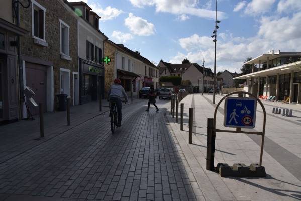 Zone circulation partagée centre-ville