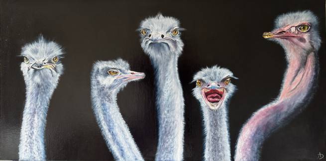 Mâle attitude - peinture d'Anne Dussaux 