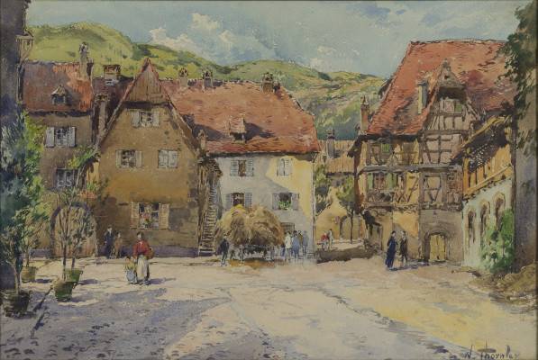 Le village d'Obernai, place de l'Étoile - William Thornley