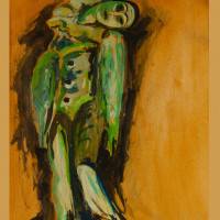 Alfredo Müller - Esquisse à la gouache pour la mort de Pierre