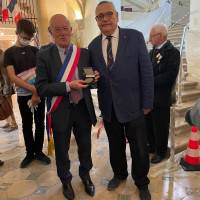 Dévoilement du drapeau des anciens combattants avec les jeunes du CMJ