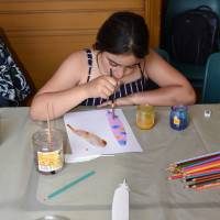 Atelier aquarelle avec Corinne Poplimont école saint Exupéry