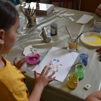Atelier aquarelle avec Corinne Poplimont école saint Exupéry