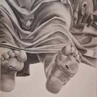 Dessin « Linceul », série des Emprunts de Laurie Delaitre