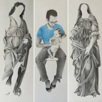 Dessin « Muse », série des Emprunts de Laurie Delaitre