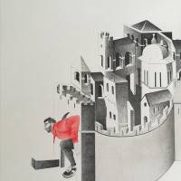 Dessin « Parcours », série des Emprunts de Laurie Delaitre