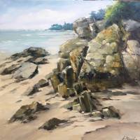 Françoise Monpin, Rochers sur la plage