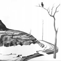 Dessin "Agonie", série Emprunts de Laurie Delaitre