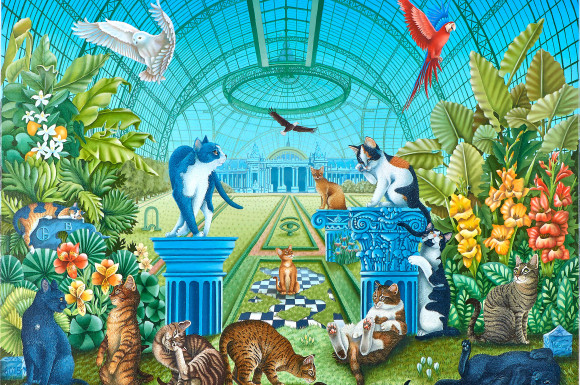 Bernard Vercruyce - Mes chats sous la verrière du Grand Palais