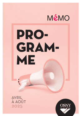 Programme MéMO avril-août 2025